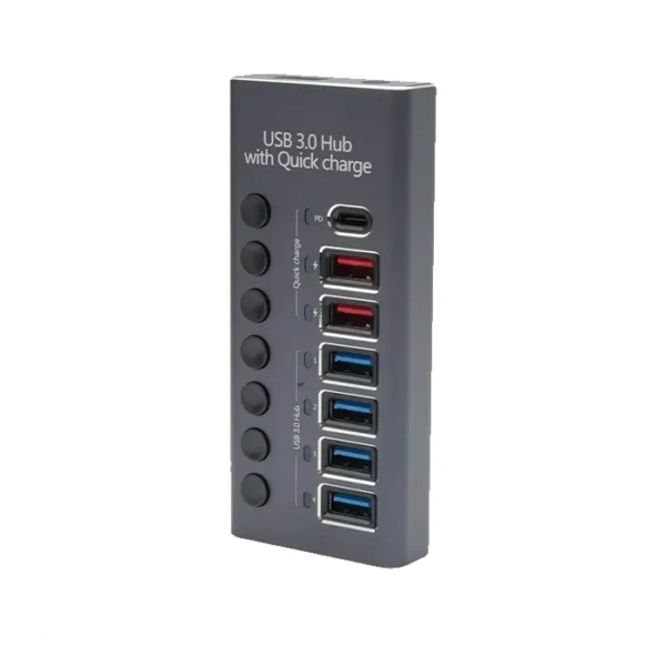 مولتی شارژر و هاب QUICK 985D 7PORT